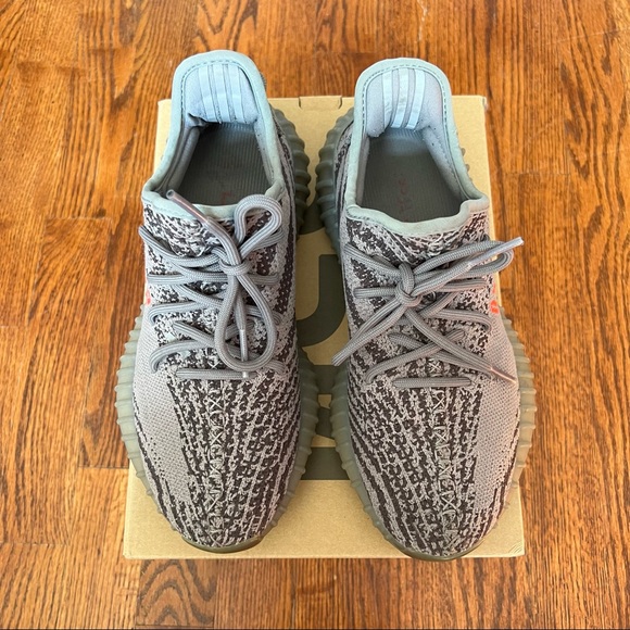 YEEZY 350 V2 GREY/BORANGE size 6 - Picture 2 of 7